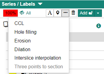 Label processor menu
